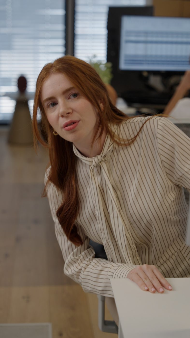 Emily, leaning in with a knowing look